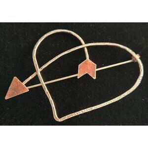 Vintage Sydney Lynch Sterling Silver Heart and Arrow Brooch
